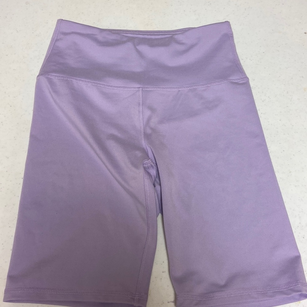 Purple biker shorts